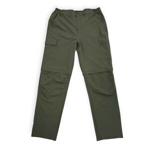 Northbound Gear Convertible Cargo Pants Olive Green 34 x 32 Mens